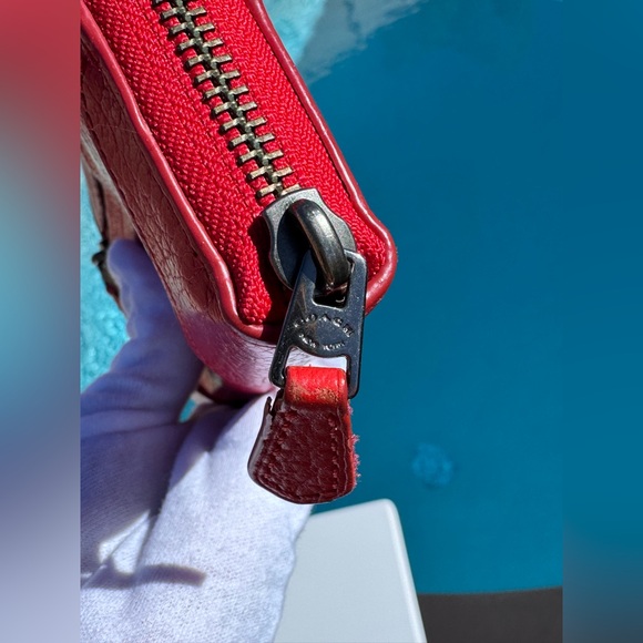 Coach Mickie Zip Wallet Red and Gunmetal EUC - Picture 6 of 14